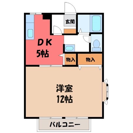 宝積寺駅 徒歩20分 1階の物件間取画像